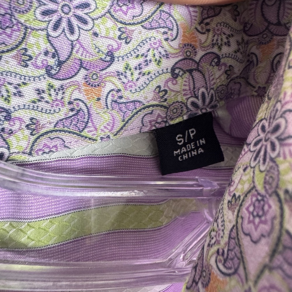 Robert Graham Shirt Mens S Flip Cuff Geometric Striped Modern American Preppy - Picture 6 of 12